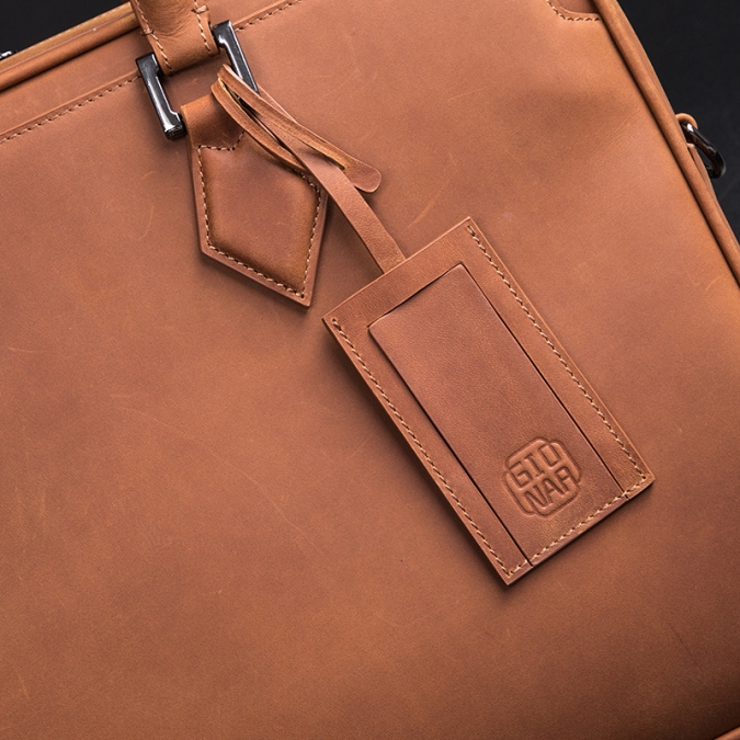 valigetta da uomo in pelle vintage marrone personalizzata 