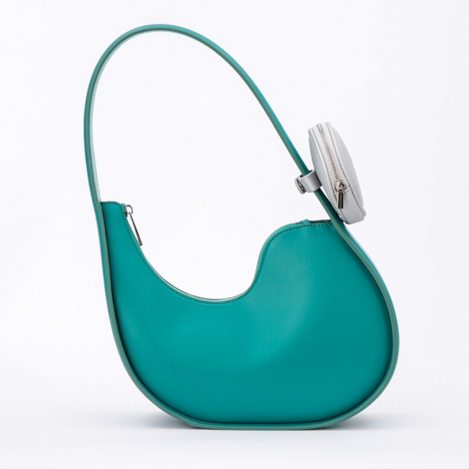 borsa a tracolla da donna verde chiaro hobos borsa dal design unico con piccola custodia 